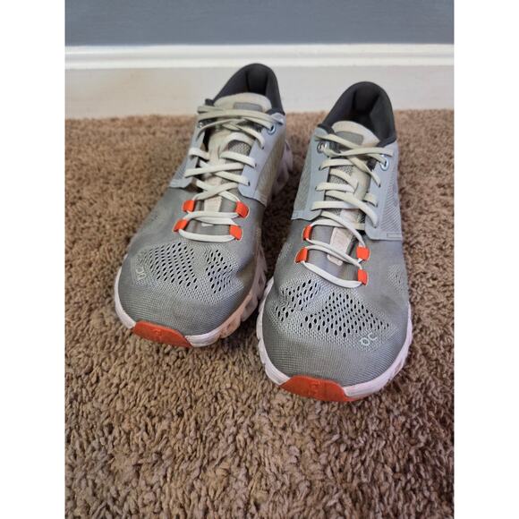 On Running cloud x alloy lily grey orange womens running sneaker on clouds 7.5 - Picture 2 of 8
